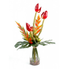 composition fleurs artificielles