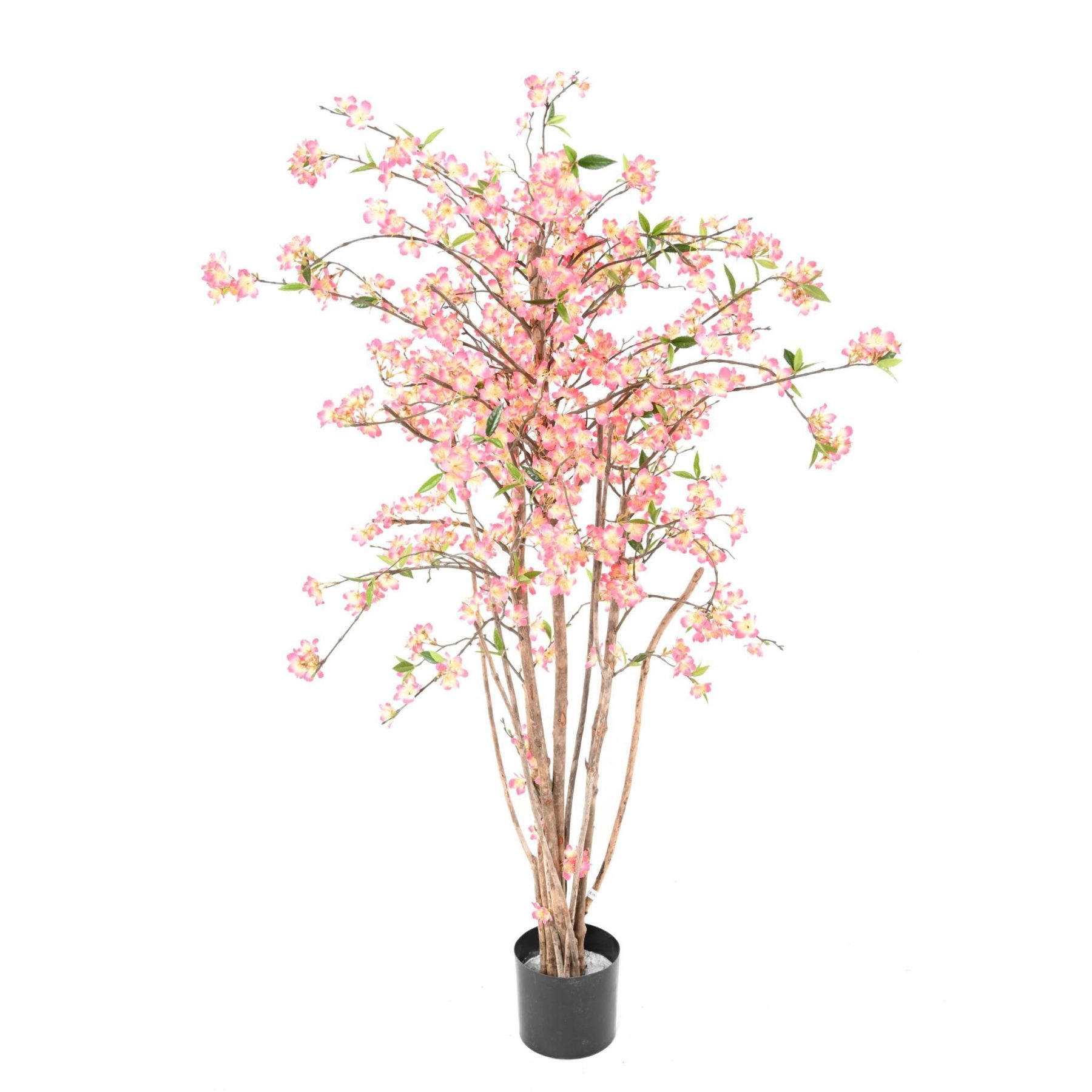 Autre angle : cerisier synthétique à fleurs roses de 150 cm, largeur 70 cm